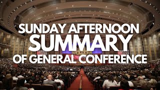 My summary for the Sunday Afternoon session of General Conference for April 2024