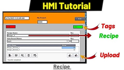 HMI Recipe Configuration in Tia Portal | HMI Tutorial