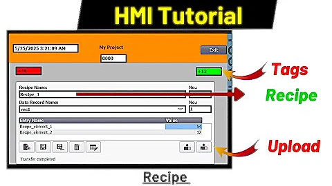 HMI Recipe Configuration in Tia Portal | HMI Tutorial
