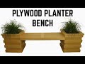 DIY bench using ONLY plywood! / Wood planter.