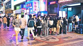 [4K] Gangnam Club Street, Saturday Night Walk in Seoul | 강남역 클럽거리의 불타는 토요일, 사람들이 바글바글한 불토 늦은 밤 야경 산책