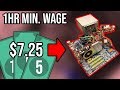 Building A Gaming PC With 1 Hour Of Minimum Wage Earnings ($7.25) Cheapest Computer Build