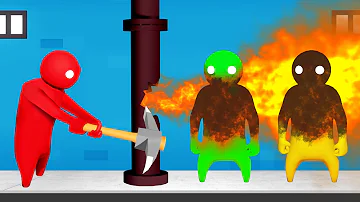 I Literally BURNED My Friends (Gang Beasts)