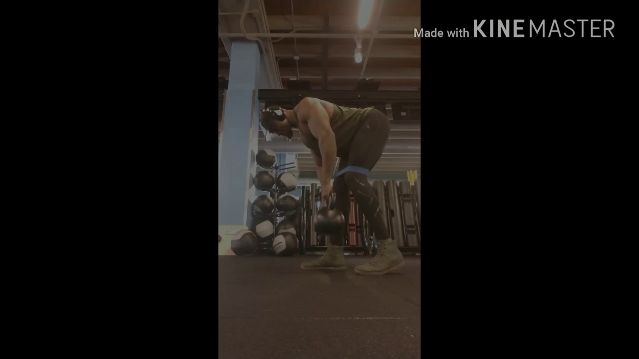 Romanian Deadlifts in Staggered Stance with Kettlebell and Resistance