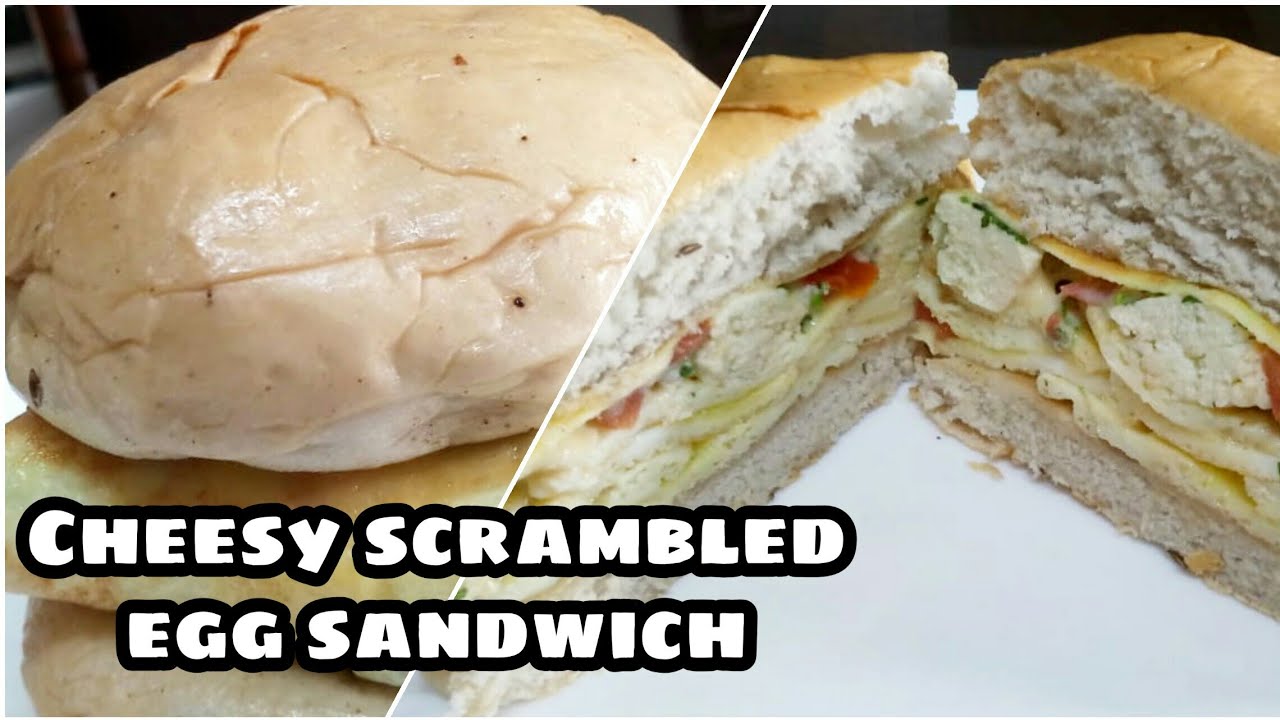 Cheesy Scrambled Egg sandwich| 5 min breakfast recipe| BerryBake EP.26