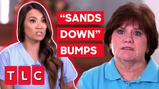 Dr. Lee Sands Down A Womans Bumps On Her Skin Dr. Pimple Popper This Is Zit