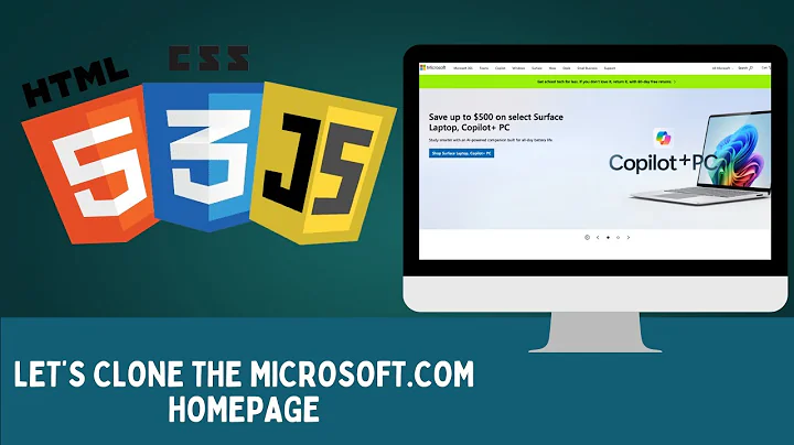Cloning the Microsoft Homepage with HTML, CSS & JavaScript - Full Tutorial
