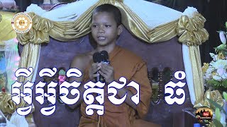 #Dharma Talks 2017,ព្រះធម៌ទេសនាសម្តែងដោយសាមណេរ វ៉ាន យ៉ៃ ,លោកតូចៗ Dharma Talks 20172018