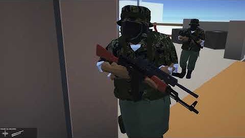 Demonstrating how blind the Spec Ops AI in Ravenfield is when you don