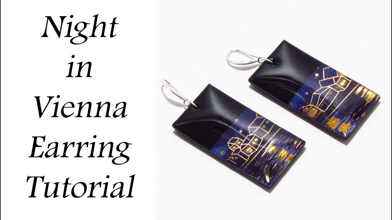 Easy Polymer Clay Tutorial. Night in Vienna Earrings
