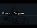 Powers of Congress