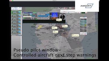 ATC SIM: Episode 20 Pseudo Pilot Window Controlled Aircraft Next Step Warnings