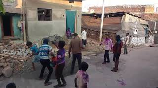 Happy Holi 2019 , Street Holi Rabkavi Banhatti , Beautiful Holi , Galli Ka Holi, Indian Village Holi