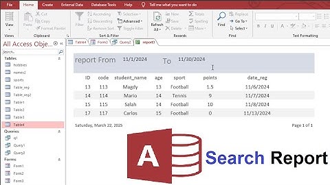 Microsoft Access report: How to Search report Between to dates - Beginner Tutorial 2025