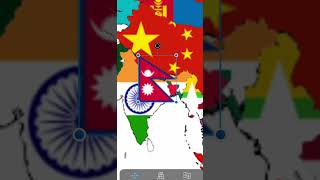 I made a map of Asia every day | Nepal | day 36 #shorts #country #flag #map #napal #नेपाल