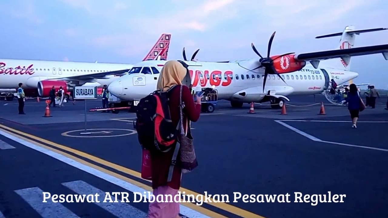 Naik Pesawat Baling baling ATR 72 600 Wings Air Semarang 