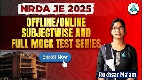NRDA JE 2025 || OFFLINE/ONLINE SUBJECTWISE AND FULL MOCK TEST SERIES #nrdaje #nrda