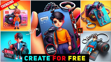 How To Create 3D Ai DSLR Keychain Photo Editing|Instagram Viral Ai Photo Editing|Bing Image Creator