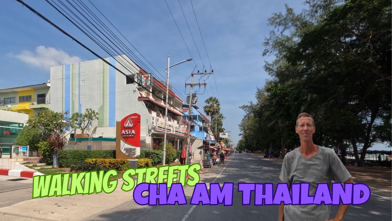 Пешеходные улицы Ча-ама, Таиланд. Где люди?
