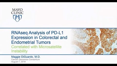 RNAseq Analysis of PD-L1 Expression in Colorectal and Endometrial Tumors