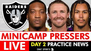LIVE: Raiders Presser After Day 2 Of Minicamp Practice Ft. Quay Walker, Jalen Nailor &amp; AJ Cole
