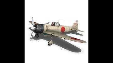 3D Model of Mitsubishi A6M2 Zero - Carrier Shokaku Review