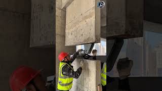 Hydraulic Jack Supports Concrete Structure 🏗️🔧#Construction #Engineering #Concrete #Tools #Building