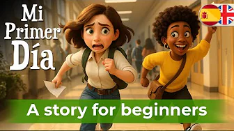 LEARN SPANISH with Simple Story (A1–A2) – My first day at University