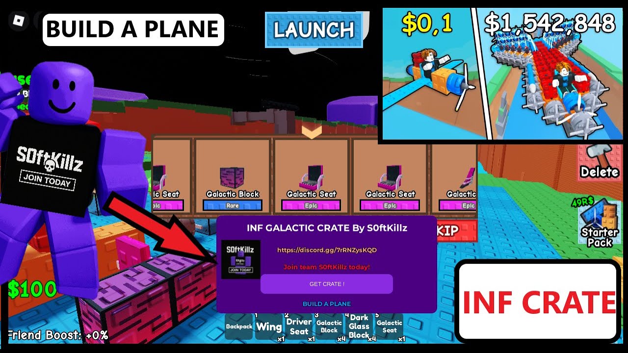 📦[INF] BUILD A PLANE SCRIPT | INF GALACTIC CRATE !