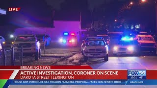 Coroner, police on scene at Dakota Street in Lexington