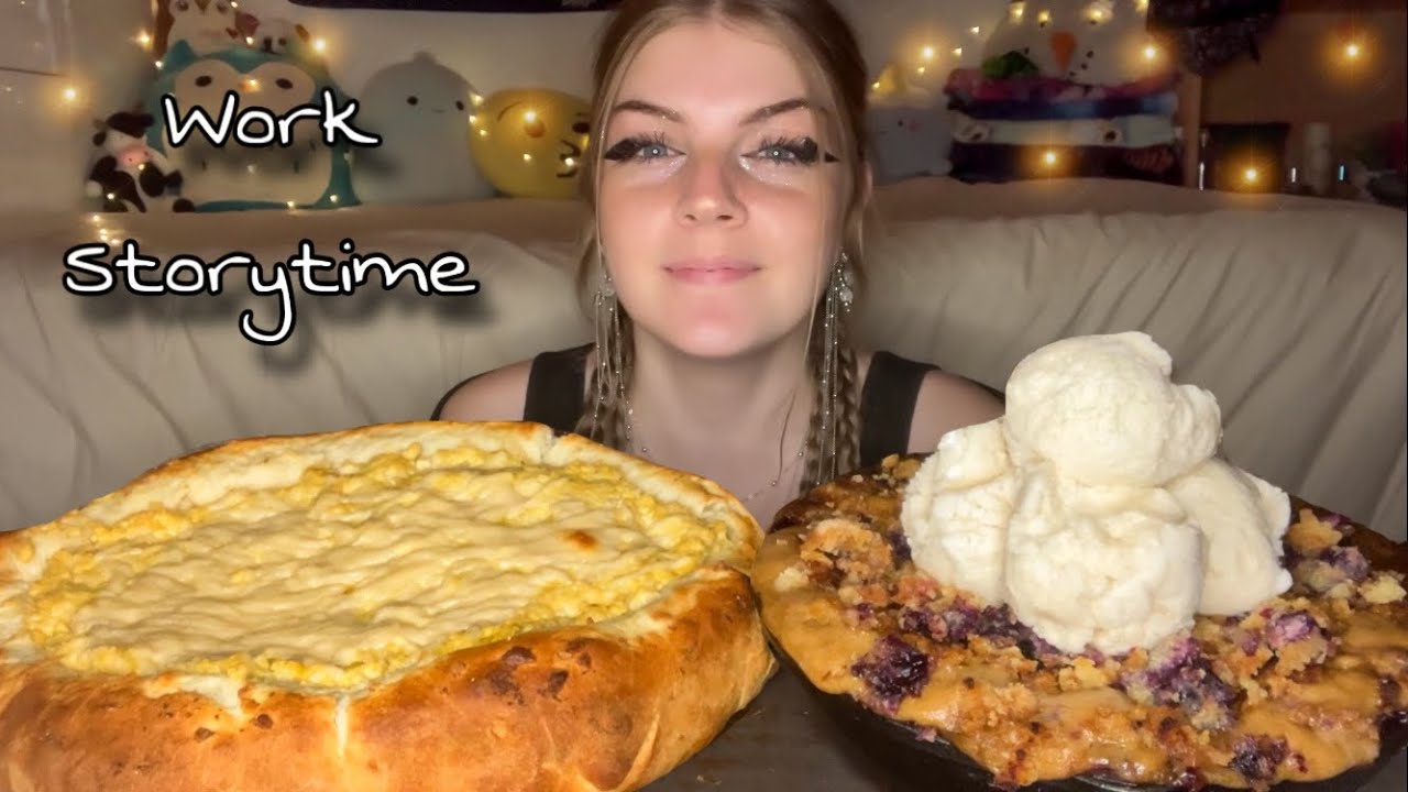 CHEESY GEORGIAN PIZZA AND GOOEY LEMON BLUEBERRY PIZOOKIE MUKBANG! (Vegan)