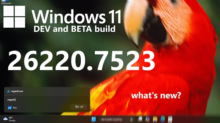 Windows 11 Dev/Beta Build 26220.7523 - What's New?