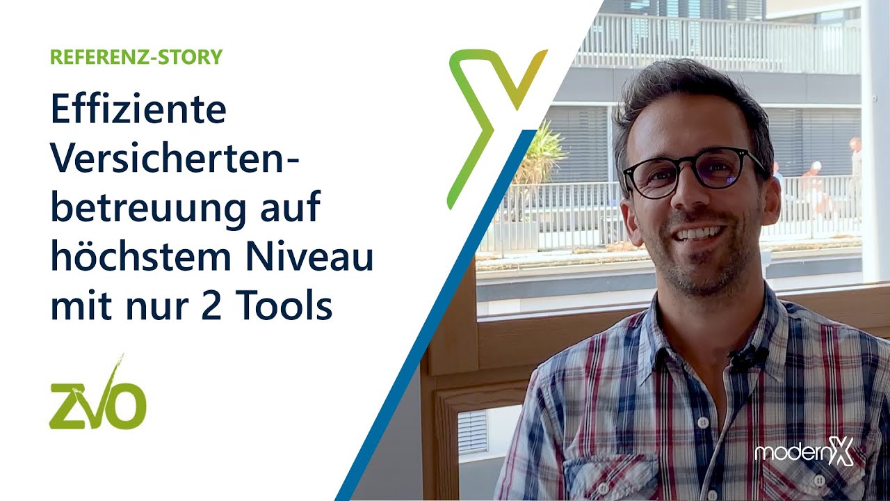 Referenz-Story: Effiziente Versichertenbetreuung auf höchstem Niveau mit nur 2 Tools | modernX