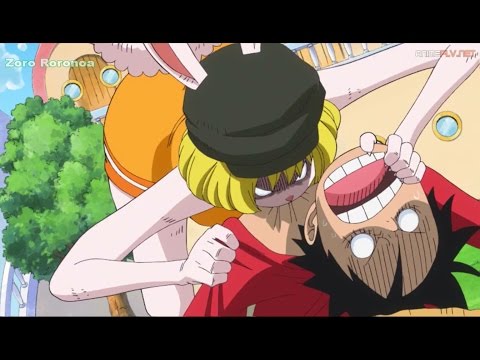 One piece ~ Carrot muerde a luffy por comerse su zanahoria