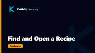 Find and Open a Recipe
