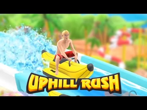 Uphill Rush прохождение - ВОДНЫЕ ГОРКИ НА БАНАНЕ