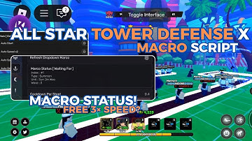 New! All Star Tower Defense X Macro Script, Teleport, 3× Speed, and more! #roblox #astdx #script