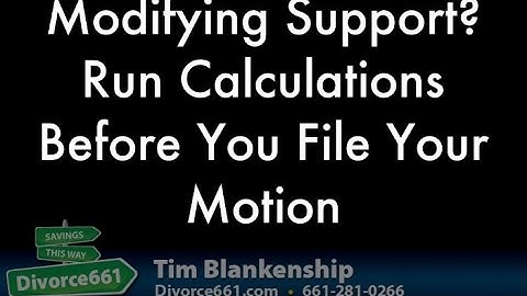 Spousal And Child Support Modifications Don