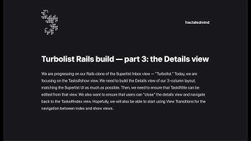Turbolist Rails build — part 3: the Details view