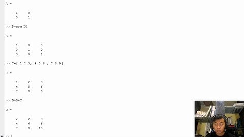 VEKTOR DAN MATRIKS PADA MATLAB