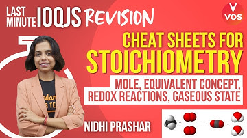 Cheat Sheets for Stoichiometry |Mole Equivalent Concept |Redox Reactions | Gaseous State | Nidhi Mam