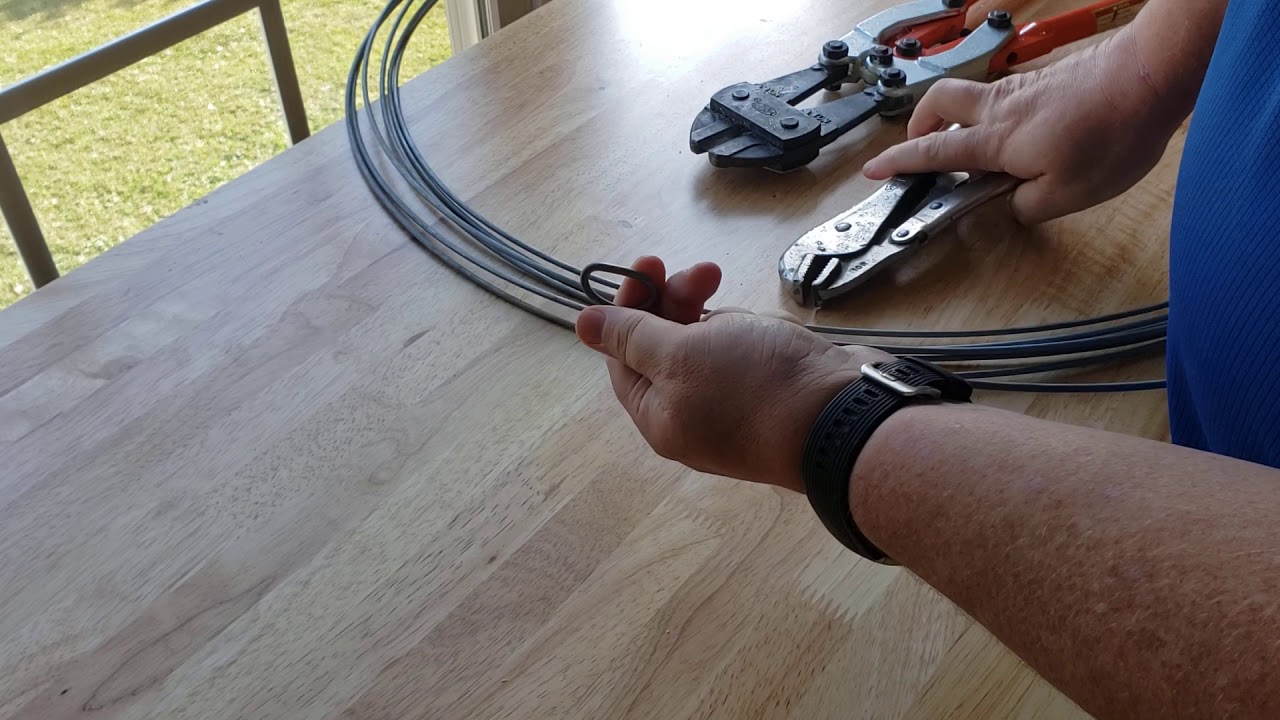 Making Hog Rings for Gabion Baskets (slightly better video) YouTube