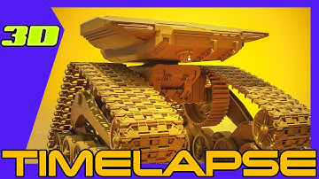 Sci-Fi Tank Speed 3D Modeling 🤯