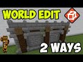 WORLD EDIT MOD minecraft how to make walls (2 WAYS)