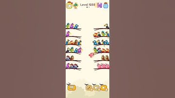 Bird sort calar game leval 1233 #games #leveldesign #colorgame #gameplay #colorconcept #gaming game