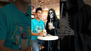 Enjoying #bobatea with #grim