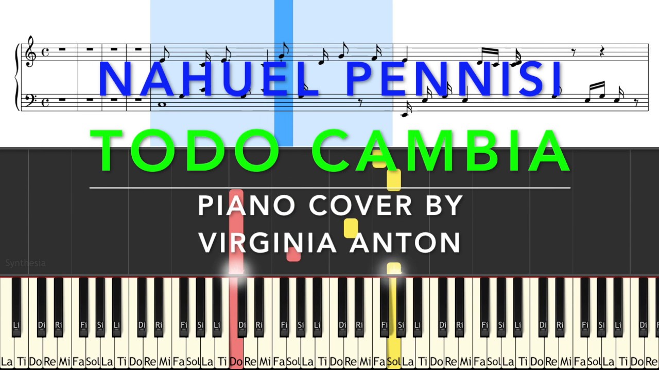 Todo Cambia NAHUEL PENNISI Piano Tutorial Instrumental Cover - YouTube