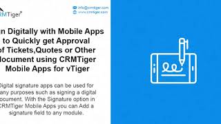 Digital Signature in CRMTiger Mobile Apps for vTiger