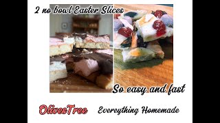 No Bowl Wagon wheel and no bowl wickedly good Easter Slice, fast and easy and delicious!