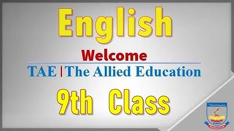 English 9th Class | Lesson 9 (All is not Lost) | Translation into Urdu